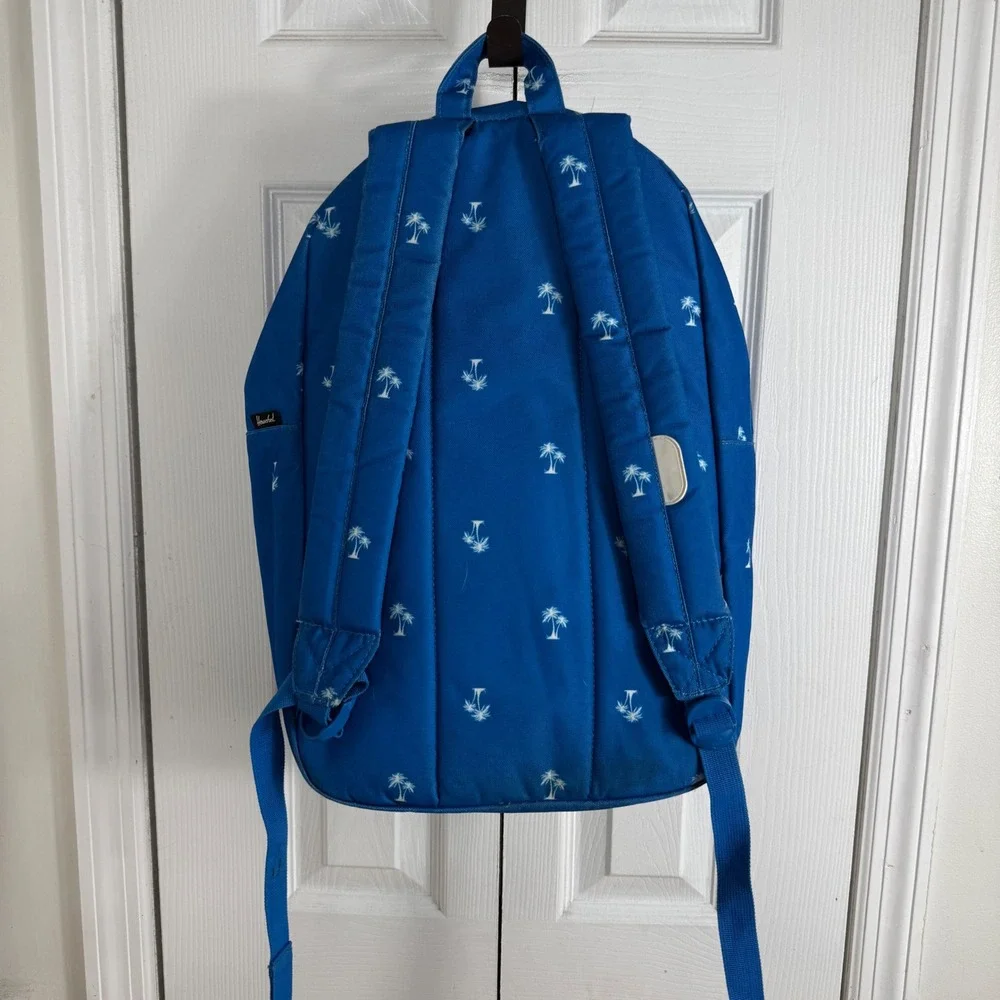 Herschel Heritage Backpack OS Blue Palm Tree Print Tropical Coastal Summer
